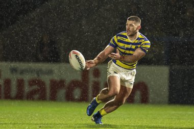 Warrington Kurtları 'ndan Danny Walker, 30 Ocak 2026' da Warrington Wolves, Halliwell Jones Stadyumu 'nda Leopards' a karşı oynadığı maç sırasında sahada.