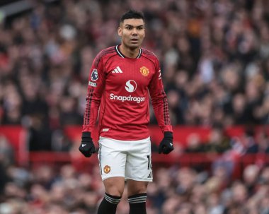 Manchester United 'ın Casemiro' su Manchester United ile Fulham maçında Old Trafford, Manchester, İngiltere 'de 1 Şubat 2026' da karşılaştı.