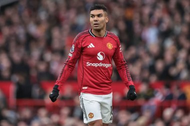Manchester United 'ın Casemiro' su Manchester United ile Fulham maçında Old Trafford, Manchester, İngiltere 'de 1 Şubat 2026' da karşılaştı.