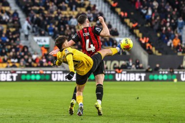 Wolverhampton Wanderers 'dan Rodrigo Gomes Premier League maçında topu kontrol ediyor Wolverhampton Wanderers, Bournemouth' a karşı Molineux, Wolverhampton, Birleşik Krallık, 31 Ocak 2026