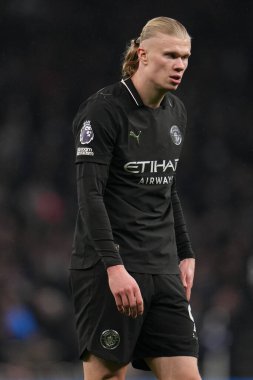 Manchester City 'den Erling Haaland Premier Lig maçı sırasında Tottenham Hotspur Manchester City' ye karşı Tottenham Hotspur Stadyumu, Londra, 1 Şubat 2026