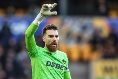 Wolverhampton Wanderers kalecisi Jose Sa Premier League maçında takımına talimatlar verir Wolverhampton Wanderers, Bournemouth 'a karşı Molineux, Wolverhampton, Birleşik Krallık, 31 Ocak 2026