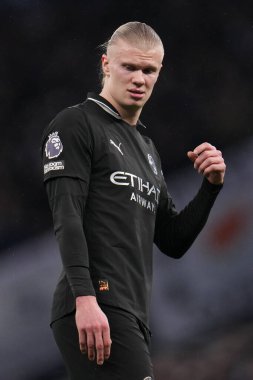 Manchester City 'den Erling Haaland Premier Lig maçı sırasında Tottenham Hotspur Manchester City' ye karşı Tottenham Hotspur Stadyumu, Londra, 1 Şubat 2026