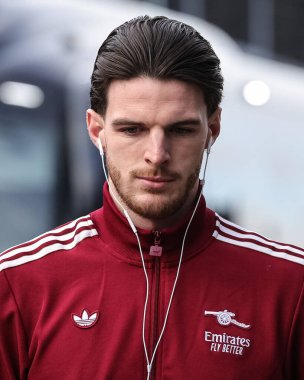 Arsenal 'den Declan Rice, 31 Ocak 2026' da İngiltere 'nin Leeds Road kentinde oynanan Premier League maçında Leeds United ile Arsenal maçına geldi.