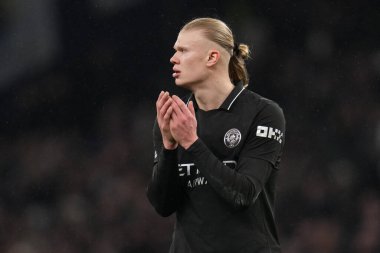 Manchester City 'den Erling Haaland Premier Lig maçı sırasında Tottenham Hotspur Manchester City' ye karşı Tottenham Hotspur Stadyumu, Londra, 1 Şubat 2026