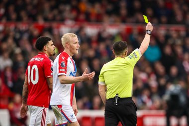Hakem Tony Harrington, Nottingham Ormanı 'ndan Nikola Milenkoviç' e Premier Lig maçı sırasında Nottingham Forest 'a karşı Kristal Saray davasında sarı kart verdi.