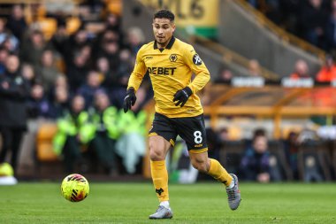 Wolverhampton Wanderers takımından Joao Gomes, 31 Ocak 2026 'da İngiltere' nin Wolverhampton kentinde oynanan Premier League maçında Wolverhampton Wanderers - Bournemouth maçında topa vuruyor.