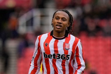 Stoke City 'den Divin Mübama 31 Ocak 2026' da Stoke City, Southampton 'a karşı Bet365 Stadyumu' nda oynanan Gökyüzü İddia Şampiyonası maçında