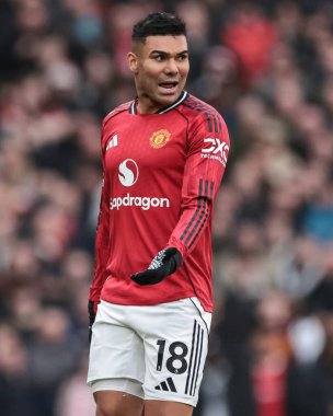 Manchester United 'ın Casemiro' su Manchester United ile Fulham maçında Old Trafford, Manchester, İngiltere 'de 1 Şubat 2026' da karşılaştı.