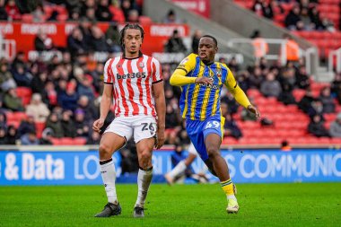 Southampton 'dan Nicholas Oyekunle 31 Ocak 2026' da Stoke City, Bet365 Stadyumu 'nda Southampton' a karşı oynanan Sky Bet Şampiyonası maçında topun peşinden koşuyor.