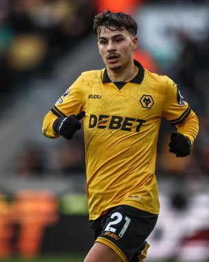 Wolverhampton Wanderers 'dan Rodrigo Gomes Premier League maçında Wolverhampton Wanderers, Molineux, Wolverhampton' da Bournemouth 'a karşı 31 Ocak 2026