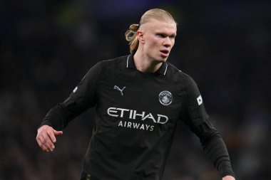 Manchester City 'den Erling Haaland Premier Lig maçı sırasında Tottenham Hotspur Manchester City' ye karşı Tottenham Hotspur Stadyumu, Londra, 1 Şubat 2026
