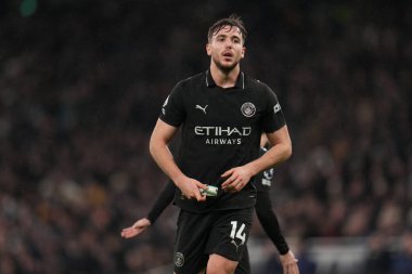 Manchester City 'den Nico Gonzalez Premier Lig maçı sırasında Tottenham Hotspur Manchester City' ye karşı Tottenham Hotspur Stadyumu, Londra, 1 Şubat 2026
