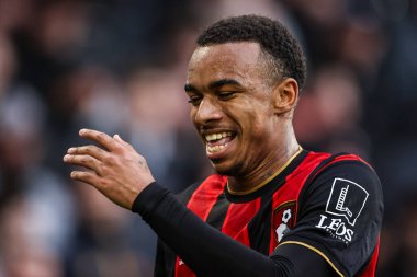 Bournemouth 'dan Eli Junior Kroupi, 31 Ocak 2026' da İngiltere 'nin Wolverhampton, Wolverhampton' da oynanan Premier League maçında Wolverhampton Wanderers - Bournemouth maçında 0-1 kazanma hedefini kutluyor.