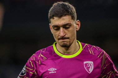 Bournemouth kalecisi Corce Petroviç Premier Lig karşılaşmasında Wolverhampton Wanderers, Molineux, Wolverhampton, İngiltere 'de 31 Ocak 2026' da Bournemouth 'a karşı