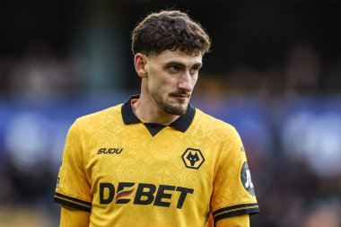 Wolverhampton Wanderers 'dan Santiago Bueno Premier League maçı sırasında Wolverhampton Wanderers, Molineux, Wolverhampton' da Bournemouth 'a karşı 31 Ocak 2026