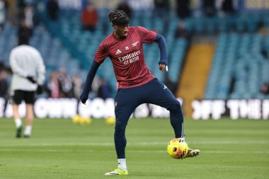 Arsenal 'den Noni Madueke Premier Lig maçında hazırlık oturumunda Leeds United ile Arsenal arasında 31 Ocak 2026' da Elland Road, Leeds, İngiltere 'de oynandı.