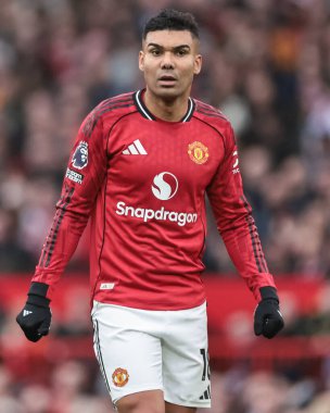 Manchester United 'ın Casemiro' su Manchester United ile Fulham maçında Old Trafford, Manchester, İngiltere 'de 1 Şubat 2026' da karşılaştı.