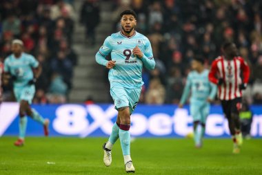 Burnley 'den Lucas Pires Premier League maçı sırasında Sunderland, Burnley' e karşı Stadium Of Light, Sunderland, İngiltere, 2 Şubat 2026