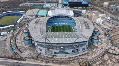Etihad Stadyumu 'nun, 4 Şubat 2026' da Etihad Stadyumu 'nda oynanan ve Manchester City ile Newcastle United arasında oynanan ikinci yarı final maçındaki görüntüsü.