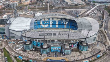 Etihad Stadyumu 'nun, 4 Şubat 2026' da Etihad Stadyumu 'nda oynanan ve Manchester City ile Newcastle United arasında oynanan ikinci yarı final maçındaki görüntüsü.