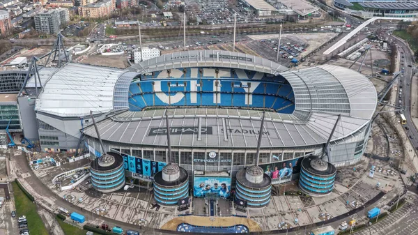 Etihad Stadyumu 'nun, 4 Şubat 2026' da Etihad Stadyumu 'nda oynanan ve Manchester City ile Newcastle United arasında oynanan ikinci yarı final maçındaki görüntüsü.