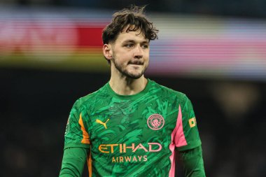 Manchester City kalecisi James Trafford, 4 Şubat 2026 tarihinde Etihad Stadyumu 'nda Manchester City ile Newcastle United arasında oynanan Carabao Kupası yarı final ikinci ayak karşılaşmasında