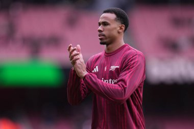 Gabriel of Arsenal, İngiltere 'nin Emirates kentinde oynanan Premier Lig karşılaşmasında ısınma turunda 7 Şubat 2026 tarihinde Arsenal ile Sunderland karşılaşacak.