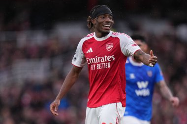 Premier Lig karşılaşmasında Arsenal 'den Noni Madueke, 07 Şubat 2026 tarihinde Emirates, Londra' da Arsenal ve Sunderland 'a karşı.