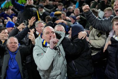 Leeds United, Leeds Road, Leeds, İngiltere 'de oynanan Premier League maçında 2-0' lık galibiyet golünü kutluyor.