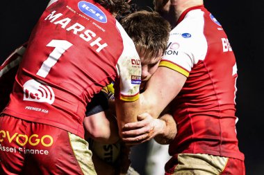 Warrington Wolves takımından Luke Thomas, 6 Şubat 2026 'da İngiltere' nin Warrington şehrinde oynanan The Halliwell Jones Stadyumu 'nda oynanan Warrington Wolves - Sheffield Eagles maçında yenildi.