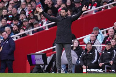 Mikel Arteta, İngiltere 'nin Emirates kentinde oynanan Premier League maçında Arsenal - Sunderland maçında Arsenal' in baş antrenörü.