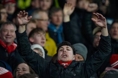 Nottingham Forest taraftarları Premier League maçında Leeds United ile Nottingham Forest arasında oynanan Elland Road, Leeds, İngiltere maçı sırasında 06 Şubat 2026 'da