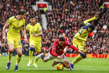 Manchester United 'dan Matheus Cunha Premier Lig maçında Manchester United ile Tottenham Hotspur maçında 7 Şubat 2026 tarihinde Old Trafford, Manchester, İngiltere' de karşı karşıya geldi.