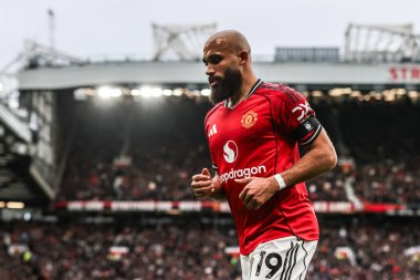 Manchester United 'ın Manchester United ile Tottenham Hotspur arasındaki Premier League maçında Bryan Mbeumo, Old Trafford, Manchester, İngiltere' de 07 Şubat 2026 tarihinde karşı karşıya geldi.