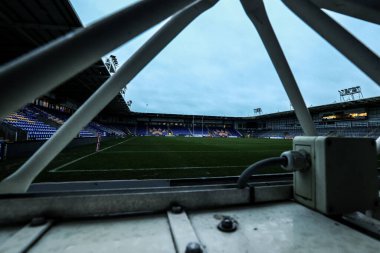 Halliwell Jones Stadyumu, 6 Şubat 2026 'da İngiltere' nin Warrington şehrindeki Halliwell Jones Stadyumu 'nda oynanan Betfred Challenge Cup karşılaşması öncesinde Warrington Wolves ve Sheffield Eagles maçına ev sahipliği yapmaktadır.