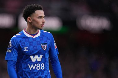 Premier Lig karşılaşmasında Sunderland 'dan Chemsdine Talbi 7 Şubat 2026 tarihinde Emirates, Londra, İngiltere' de Arsenal-Sunderland maçında