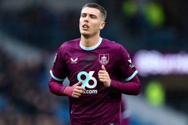 Burnley 'den Maxime Esteve Premier Lig karşılaşmasında Burnley, Burnley United' a karşı Turf Moor, Burnley, Birleşik Krallık 'ta 07 Şubat 2026 tarihinde