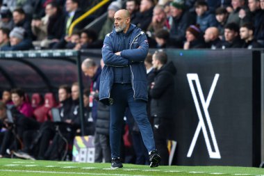 West Ham United Premier Lig maçında Nuno Espirito Santo teknik direktörü Burnley, Burnley United 'a karşı Turf Moor, Burnley, Birleşik Krallık' ta 7 Şubat 2026 tarihinde oynamıştır.