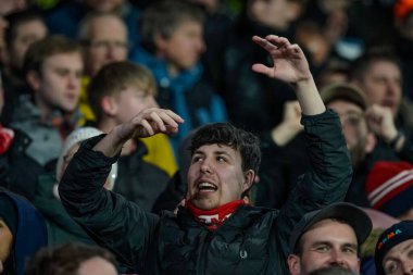 Nottingham Forest taraftarları Premier League maçında Leeds United ile Nottingham Forest arasında oynanan Elland Road, Leeds, İngiltere maçı sırasında 06 Şubat 2026 'da