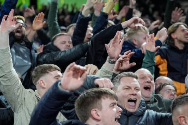 Leeds United, Leeds Road, Leeds, İngiltere 'de oynanan Premier League maçında 2-0' lık galibiyet golünü kutluyor.