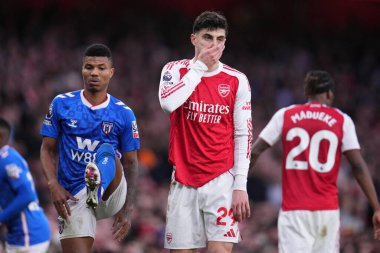 Premier Lig karşılaşmasında Arsenal 'den Kai Havertz, 07 Şubat 2026 tarihinde Emirates, Londra' da Sunderland 'a karşı Arsenal maçında