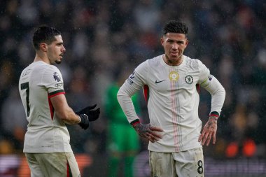 Chelsea 'den Pedro Neto ve Chelsea' den Enzo Fernandez Premier Lig karşılaşmasında Wolverhampton Wanderers Chelsea 'ye karşı Molineux, Wolverhampton, İngiltere' de 07 Şubat 2026