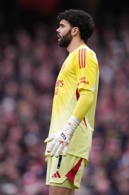 Premier Lig karşılaşmasında Arsenal 'den David Raya, 07 Şubat 2026 tarihinde Emirates, Londra' da Sunderland 'a karşı Arsenal maçında