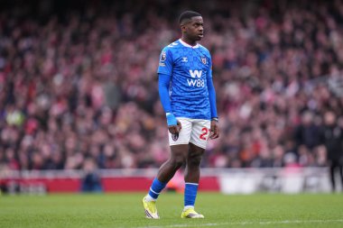 Premier Lig karşılaşmasında Sunderland 'dan Noah Sadiki, 07 Şubat 2026 tarihinde Emirates, Londra, İngiltere' de Arsenal-Sunderland maçında