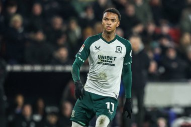 Middlesbrough takımından Morgan Whittaker, Sheffield United ile Middlesbrough arasındaki maçta 9 Şubat 2026 tarihinde Bramall Lane, Sheffield, Birleşik Krallık 'ta karşılaştı.