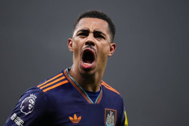 Newcastle United takımından Jacob Ramsey, Premier League maçında Tottenham Hotspur ile Newcastle arasında oynanan Tottenham Hotspur maçında 10 Şubat 2026 tarihinde Londra 'daki Tottenham Hotspur Stadyumu' nda golü kutluyor.