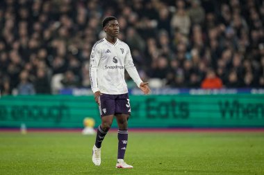 Manchester United 'dan Kobbie Mainoo Premier League maçı sırasında 10 Şubat 2026' da Londra 'daki Londra Stadyumu' nda West Ham United ile Manchester United karşı karşıya geldi.