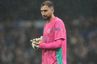 Manchester City kalecisi Gianluigi Donnarumma Premier Lig maçında Manchester City Fulham 'a karşı 11 Şubat 2026 tarihinde Etihad Stadyumu, Manchester, Birleşik Krallık