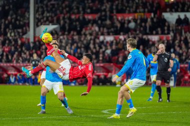 Nottingham Ormanı 'ndan Dan Ndoye, İngiltere' nin Nottingham şehrinde 11 Şubat 2026 tarihinde oynanan Premier League maçında Nottingham Forest, Wolverhampton Wanderers 'a karşı oynadığı maçta...